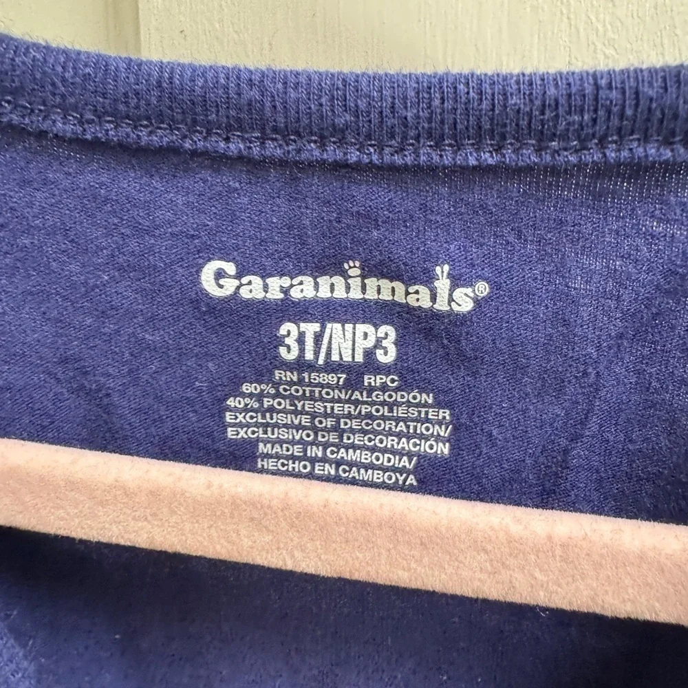 Garanimals 3T Girls Blue Star Short Sleeve Tee Blouse Shirt